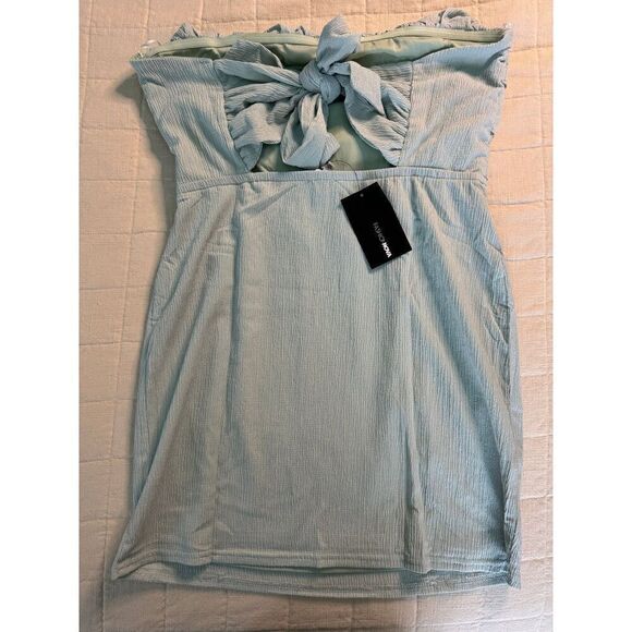 FashionNova Ruffle Mint Mini Dress XL - Picture 5 of 6